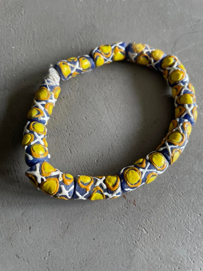 Kleurrijke kralenarmband krobo kralen Ghana, Ophalen of Verzenden