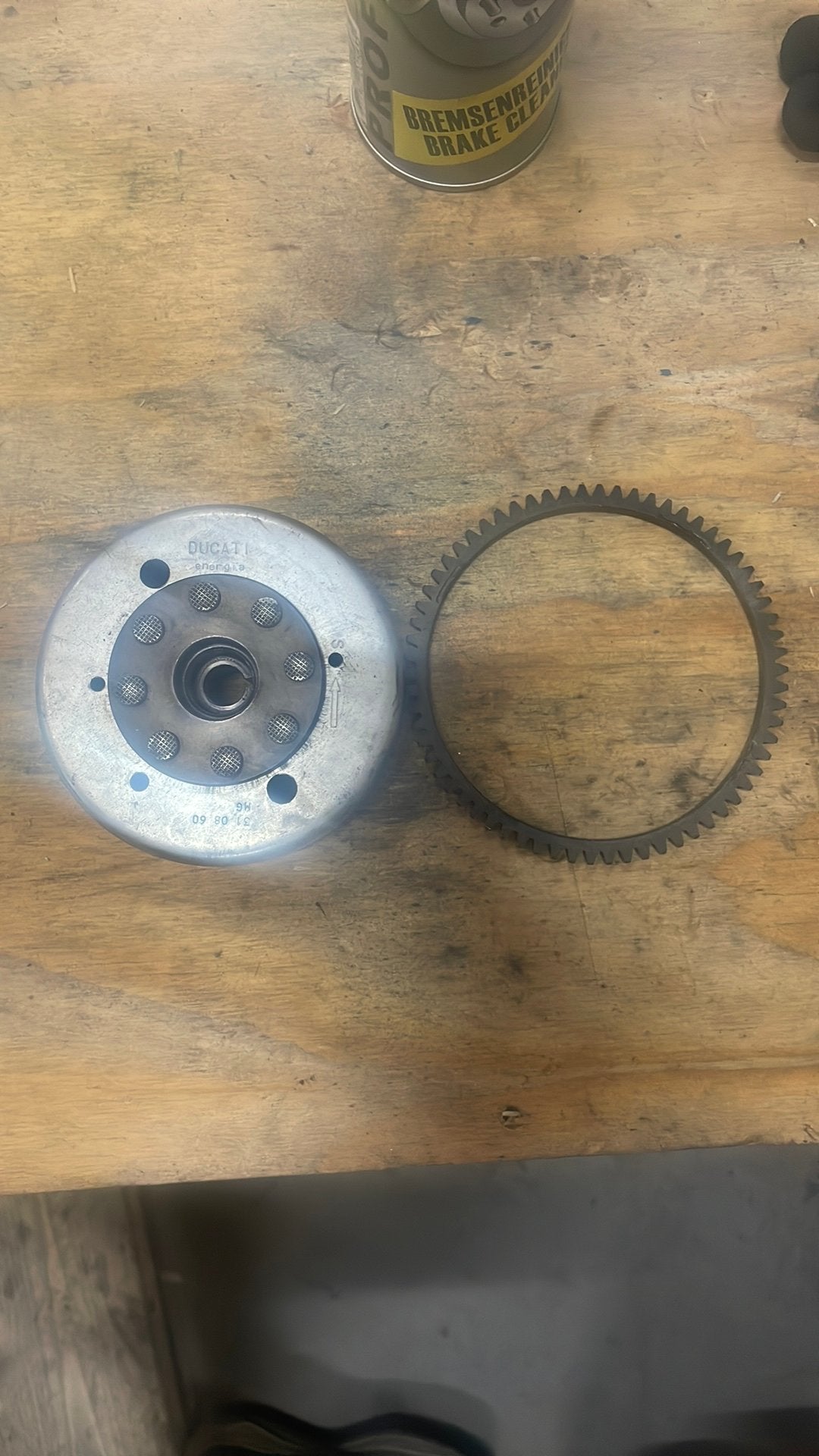 Vliegwiel D50B0/1 (gebroken lasnaden), Ophalen of Verzenden, Gebruikt, Blok