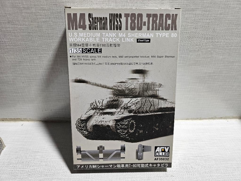 AFV club M4 sherman track links modelbouw, Overige merken, Tank, 1:32 tot 1:50, Ophalen of Verzenden