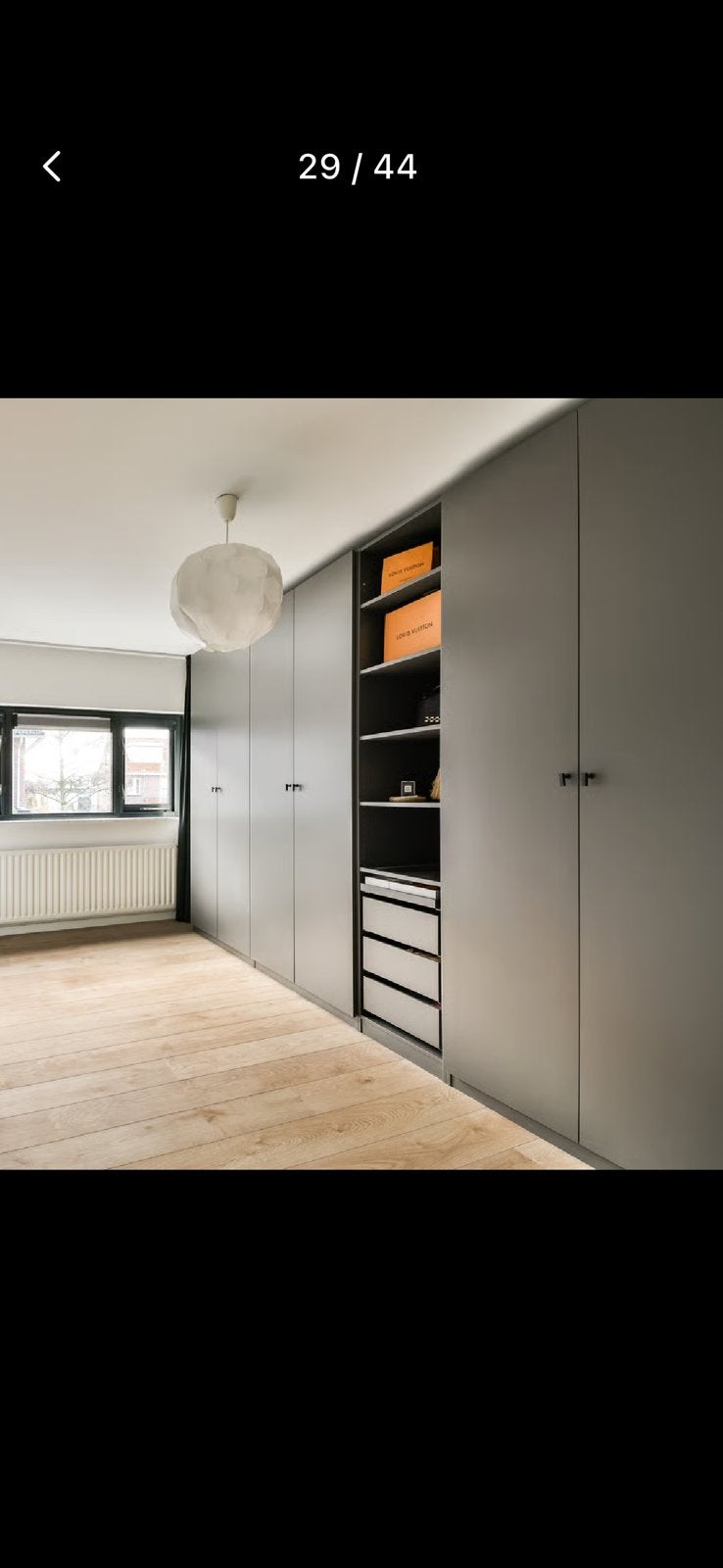 Pax ikea kledingkast donkergrijs/  taupe, 200 cm of meer, Modern luxe, Zo goed als nieuw, 200 cm of meer