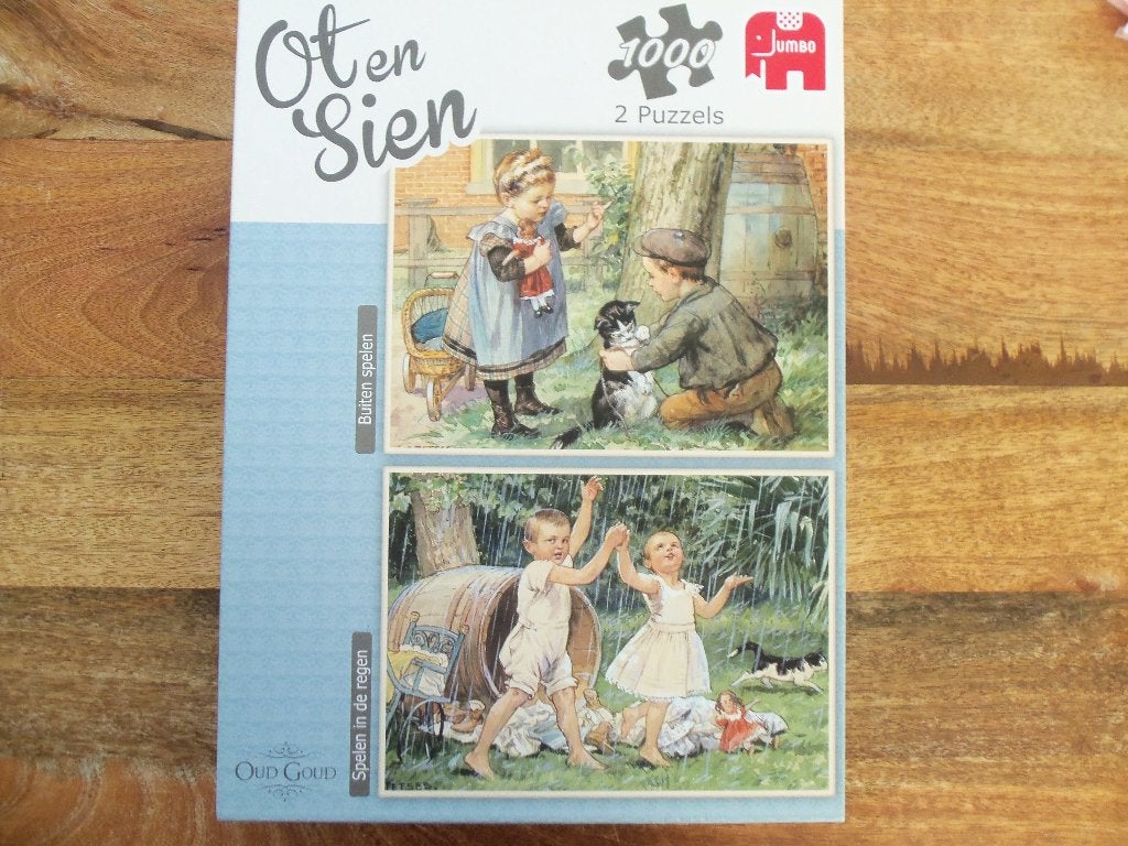 OT EN SIEN PUZZELDOOS., Ophalen of Verzenden, 500 t/m 1500 stukjes, Zo goed als nieuw, Legpuzzel