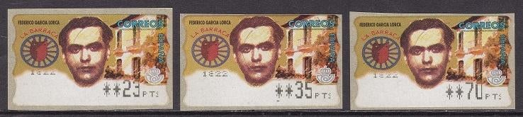963 - Spanje automaatstroken type michel 21 postfris 3 waard, Verzenden, Postfris