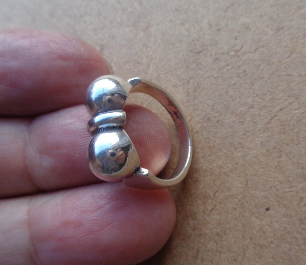 zilveren design ring [429], Verzenden, Zo goed als nieuw, 17 tot 18, Dame