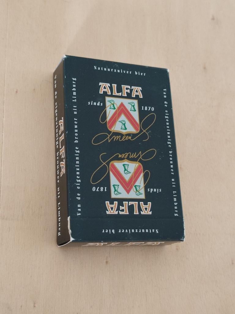 Alfa bier speelkaarten #2, Verzamelen, Biermerken, Ophalen of Verzenden, Zo goed als nieuw, Overige merken