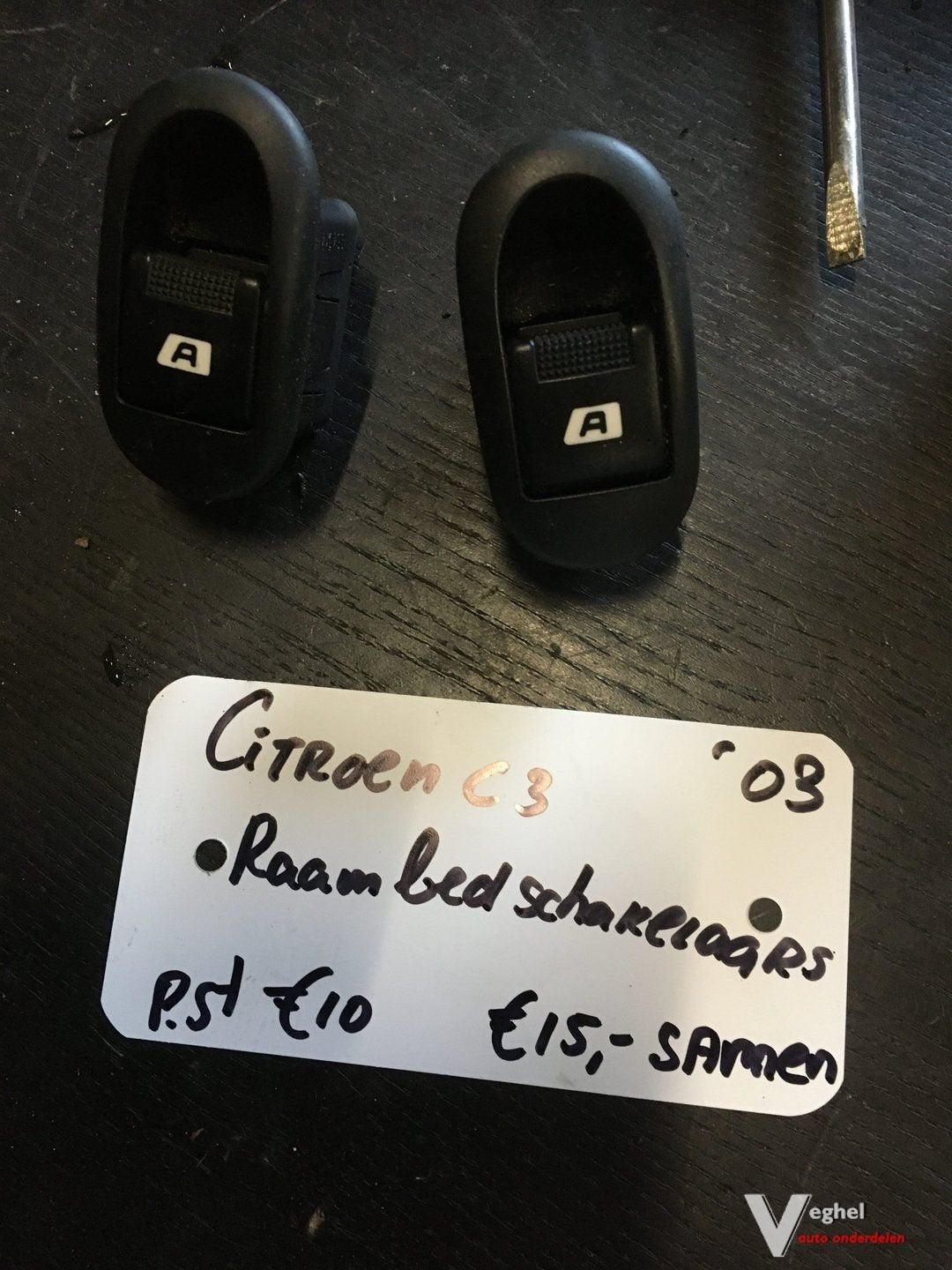 Citroen C3 2004 raambedieningsschakelaar, Gebruikt, -, -, Ophalen of Verzenden