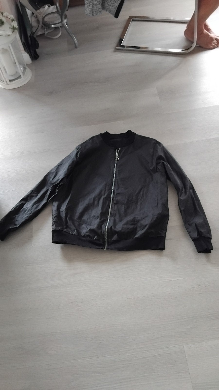 Bomberjack zwart ongevoerd XXL, Kleding | Dames, Jassen | Zomer, Ophalen of Verzenden, Zo goed als nieuw, Maat 46/48 (XL) of groter