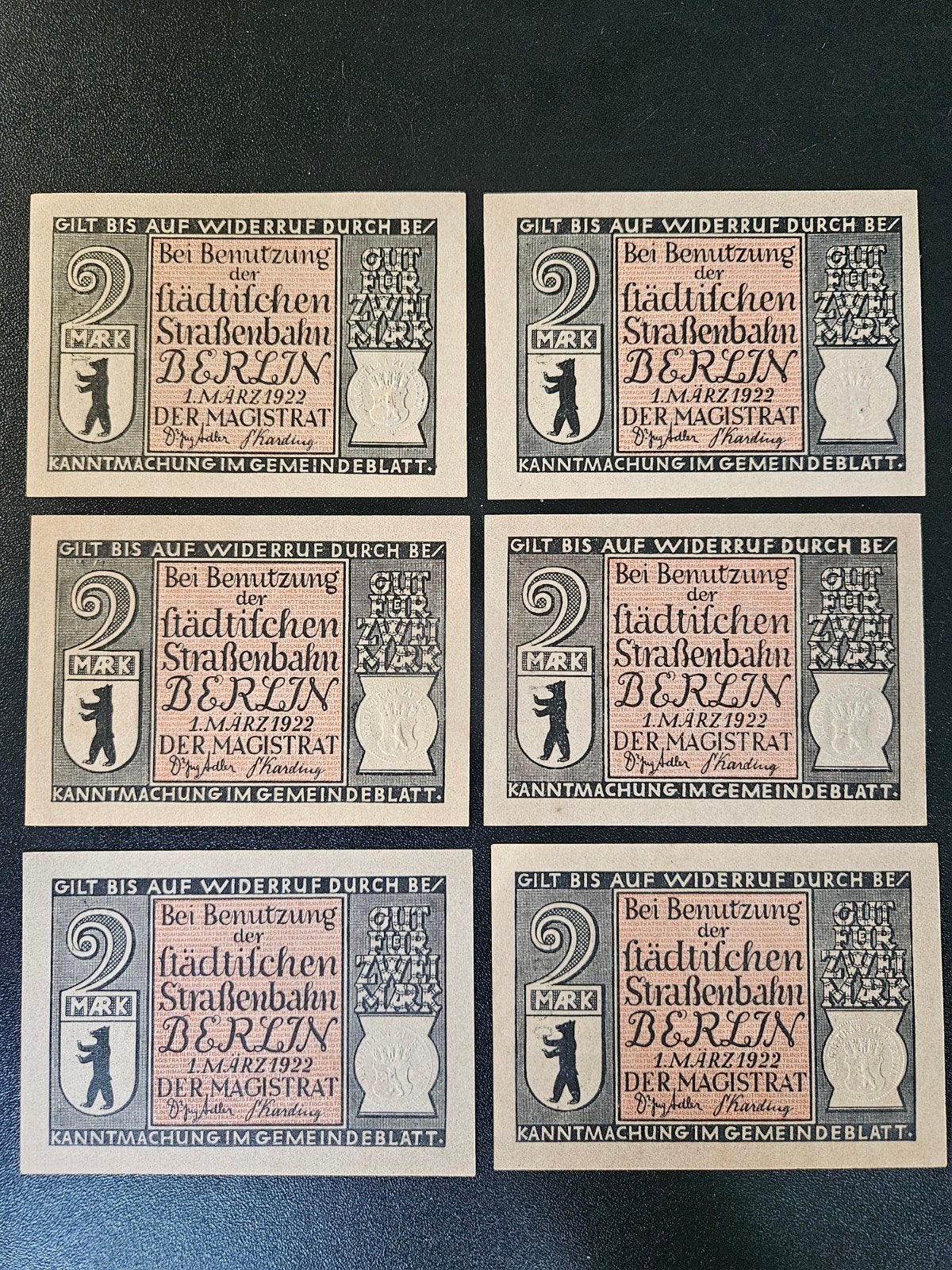 Duitsland Berlin Brandenburg Verkehr 1922 UNC per stuk, Ophalen of Verzenden, Duitsland, Los biljet