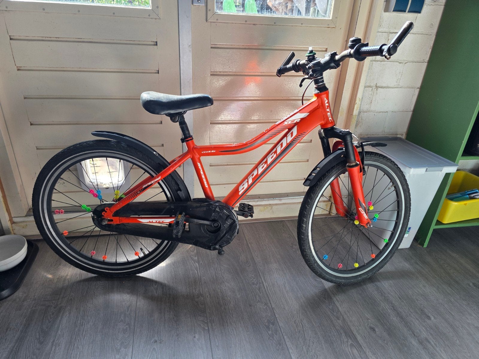 Altec Speedoo Kinderfiets 22 inch - Oranje, Ophalen, 20 inch of meer, Gebruikt, Velgrem