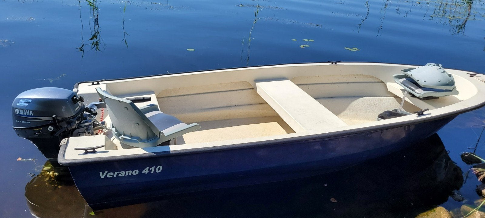 Visboot Verano 410 met 6 pk Yamaha 4tackt 2cilinder, Ophalen, Gebruikt, 4 m, 35 cm