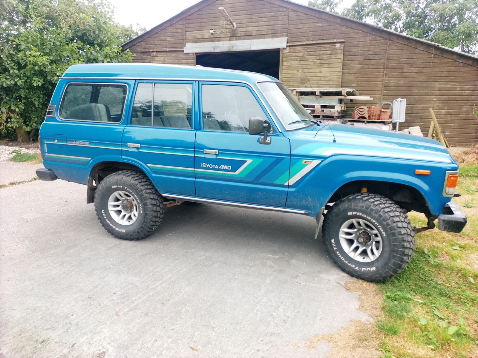 Landcruiser HJ60 Belastingvrij 8 persoons. 4jr APK!!!!! HJ61, Auto's, 8 stoelen, Blauw, 3000 kg, Diesel