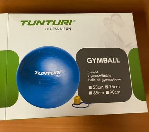 Gym ball 75 cm omtrek Ball + pomp voor ball, Ophalen of Verzenden, Gebruikt