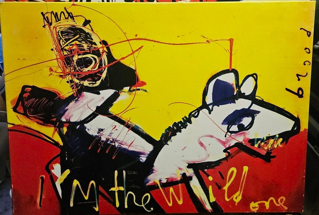 Herman Brood print art - 'I'm the wild one', Ophalen of Verzenden