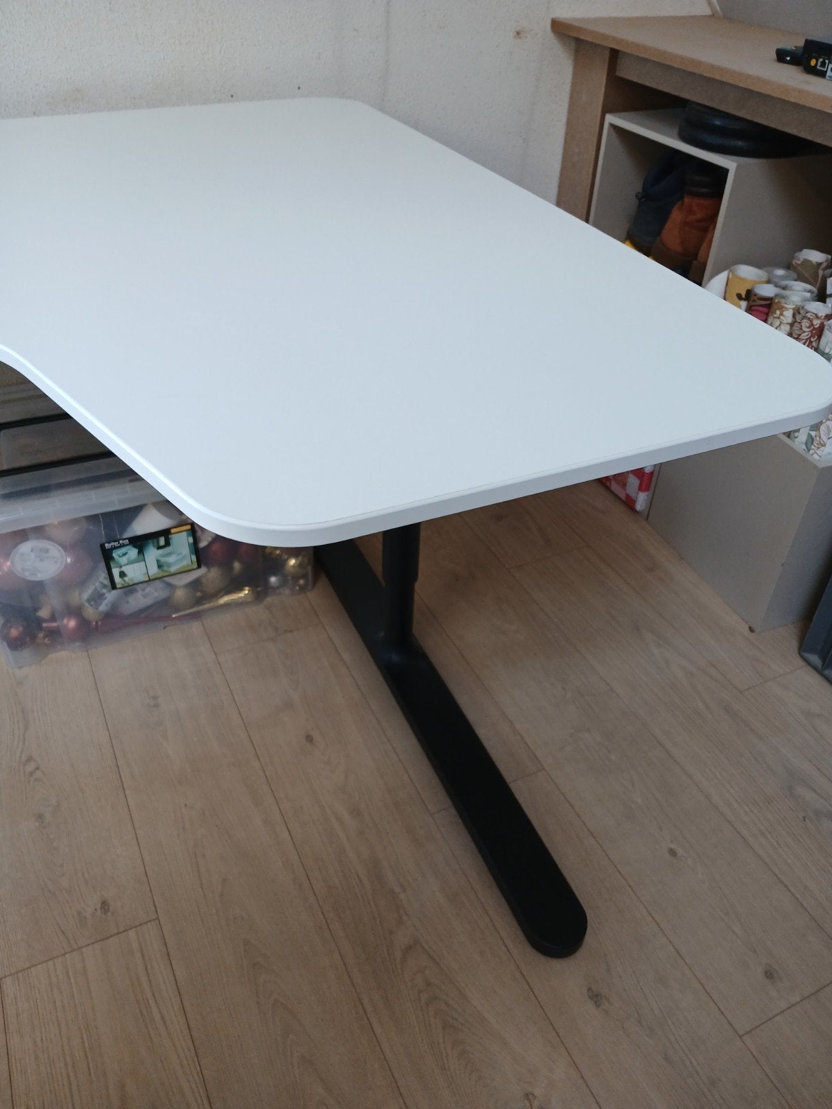 Compute bureau verstelbaar, Ophalen, 160 cm, Metaal, Hoekbureau