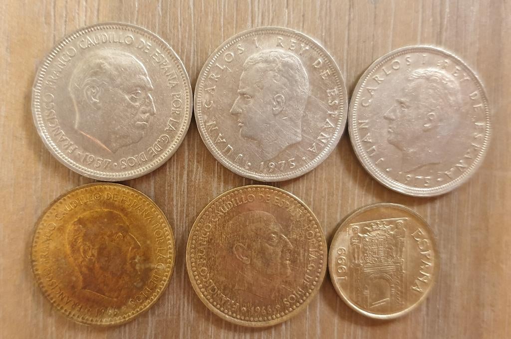Munten uit Spanje. Peseta, Ophalen of Verzenden, Overige landen, Losse munt