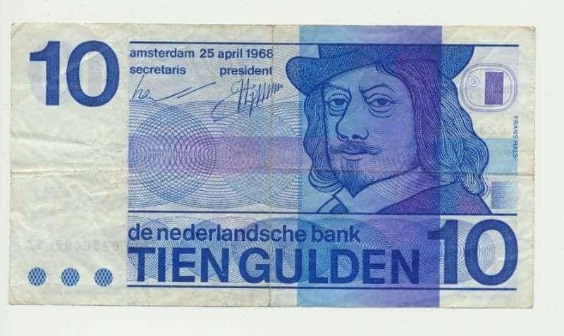 Nederland 10 Gulden 1968 Frans Hals ovaal, Ophalen of Verzenden, 10 gulden, Los biljet