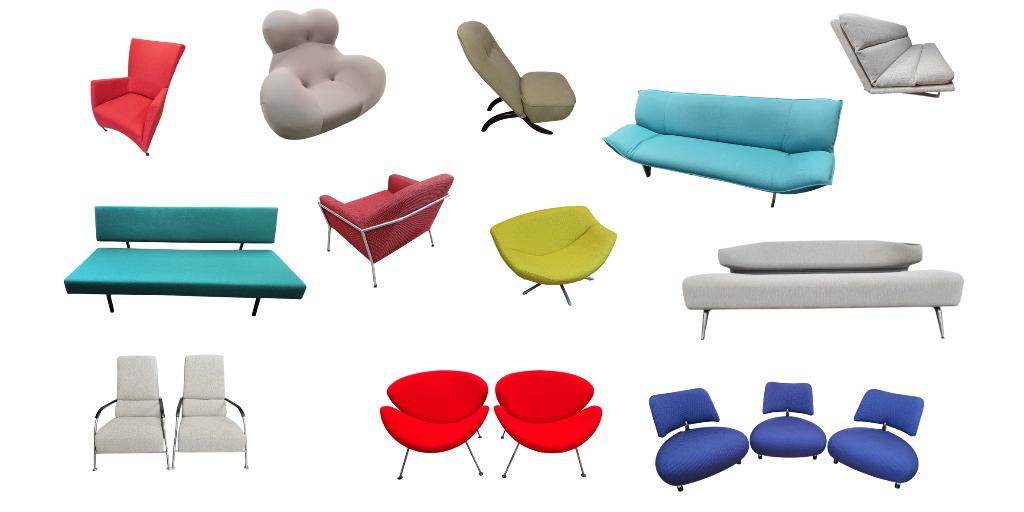 Artifort Leolux B&BItalia Montis Gelderland herstofferen, Gebruikt, Overige maten, 150 tot 200 cm, 75 tot 100 cm