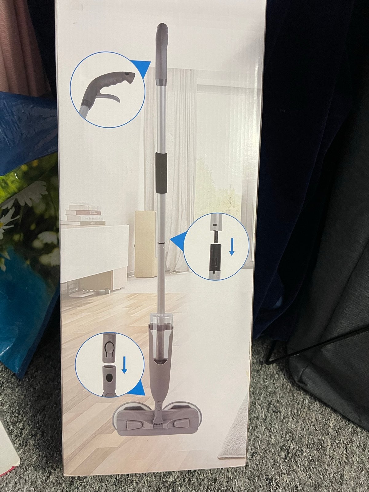 Spraymop met 2 microvezelpads - Nieuw in doos, Ophalen of Verzenden, Mop of Dweil