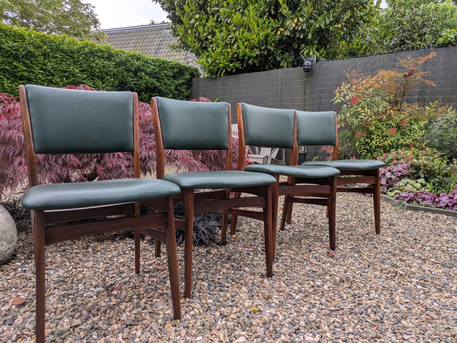 Prachtige Set van 4 Vintage BAKO Eetkamerstoelen, Ophalen, 4 zitplaatsen, Zo goed als nieuw, Stoel