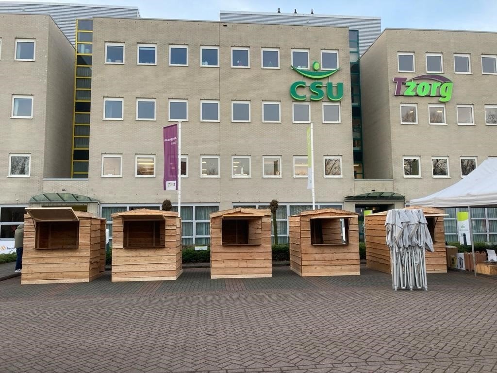 Kerst of wintermarkt? Huur een houten verkoophuisje, Ophalen of Verzenden, Zo goed als nieuw, Overige typen, Overige