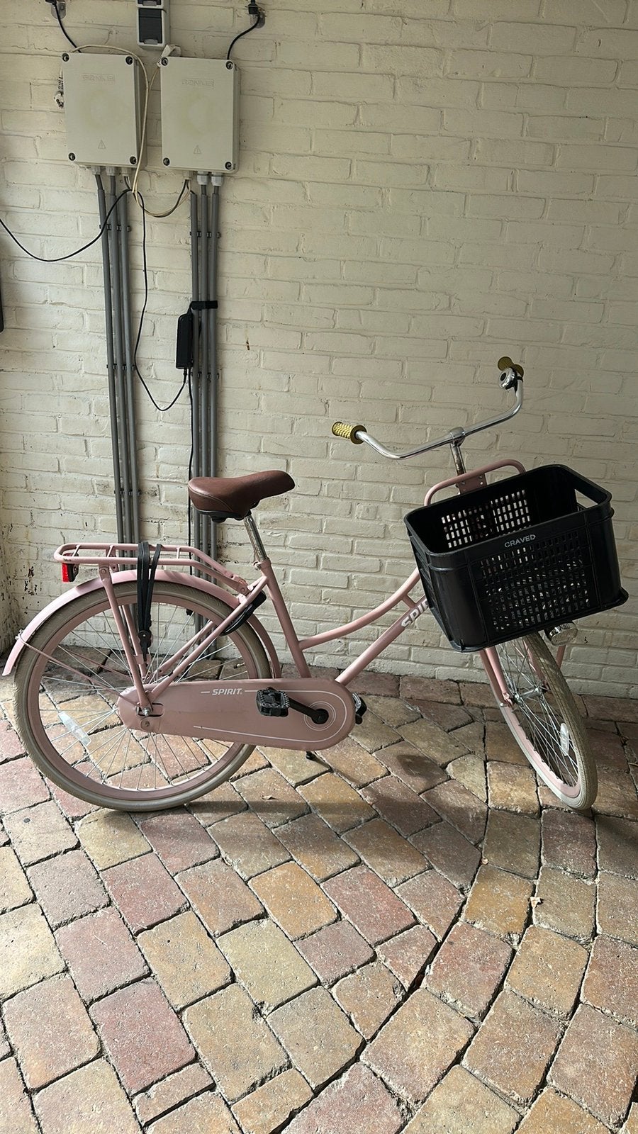 Mooie zalm-roze 26 inch omafiets, Ophalen, Gebruikt, 26 inch of meer