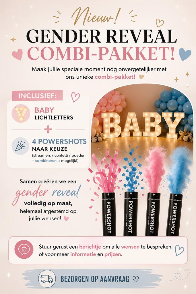 Gender reveal op maat, Ophalen, Zo goed als nieuw, Geboorte of Huwelijk