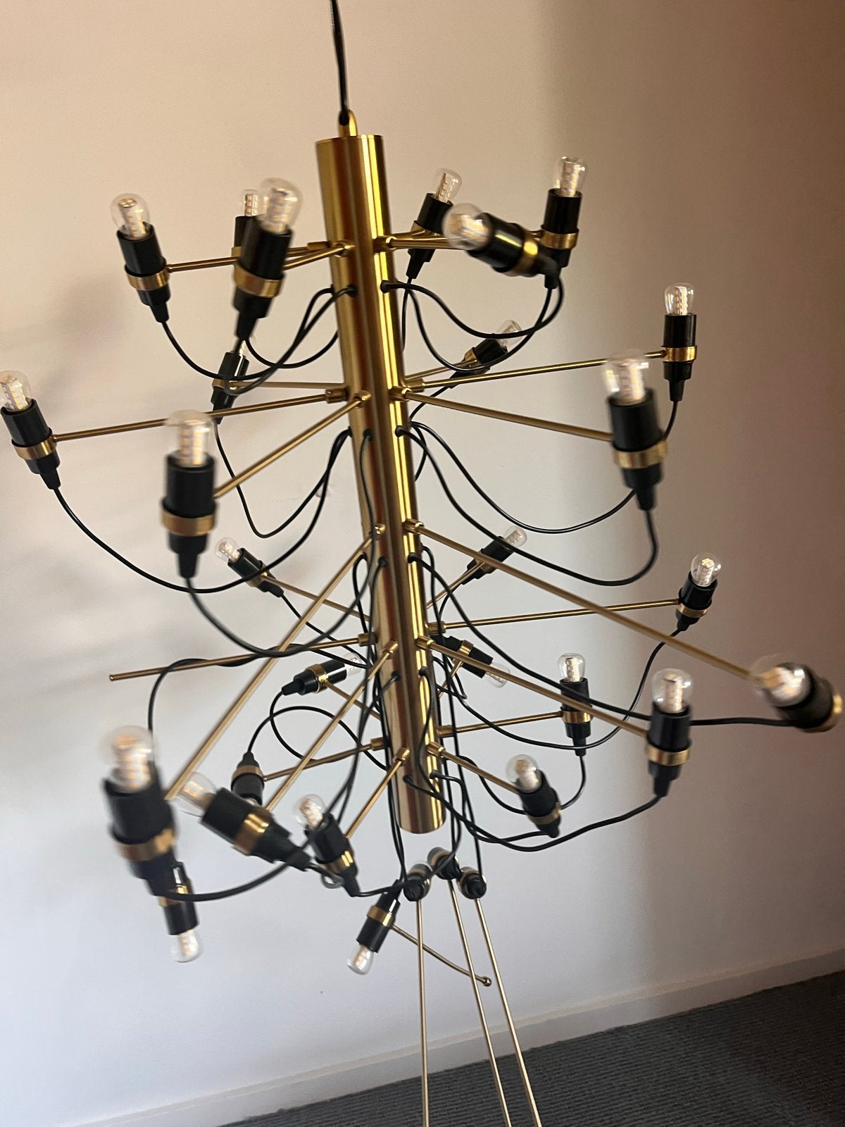 Kroonluchter stijl Flos 2097 - Defect (onderdelen/hergebruik, Huis en Inrichting, Lampen | Kroonluchters, Ophalen of Verzenden