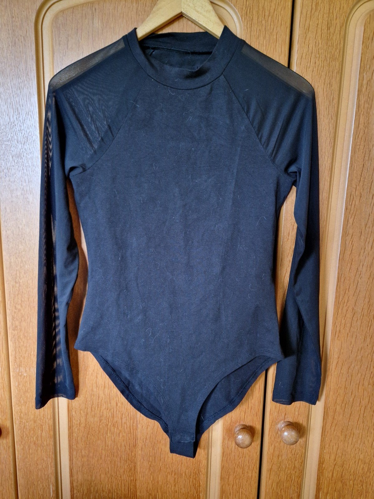 Even&Odd zwarte bodysuit met lange doorechijnende mouwen, Zwart, Ophalen of Verzenden, Lange mouw, Maat 36 (S)