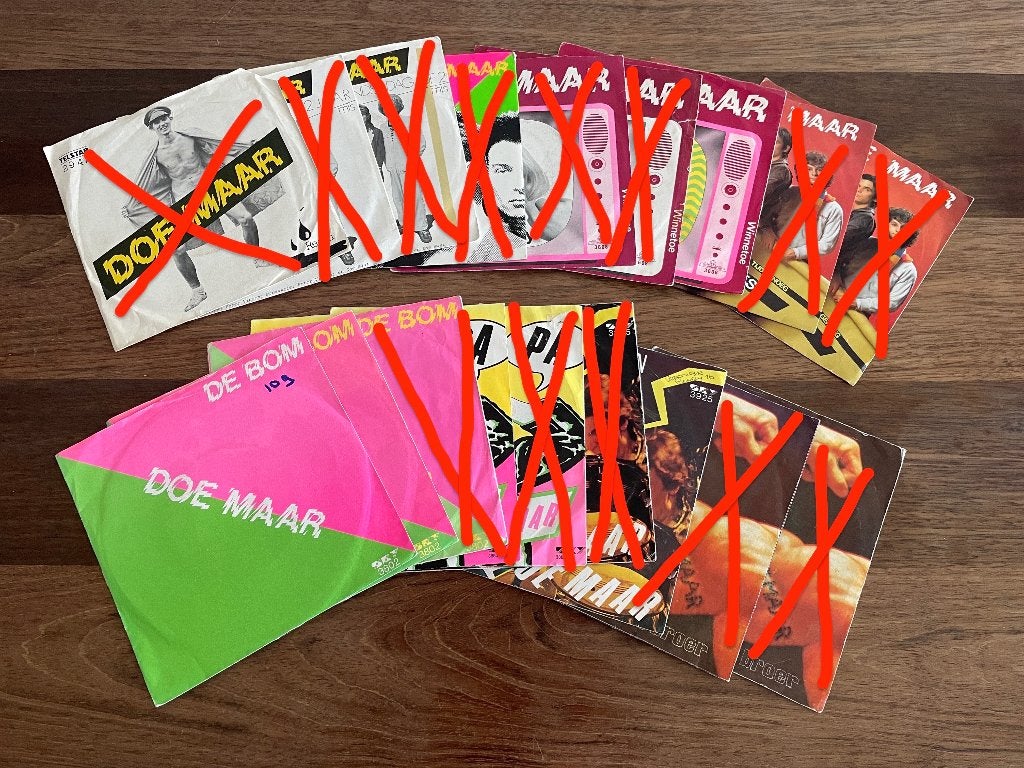 Collectie 18=>5 Vinyl Singles Doe Maar, Cd's en Dvd's, Gebruikt, Originele persing, 7 inch, Ophalen of Verzenden