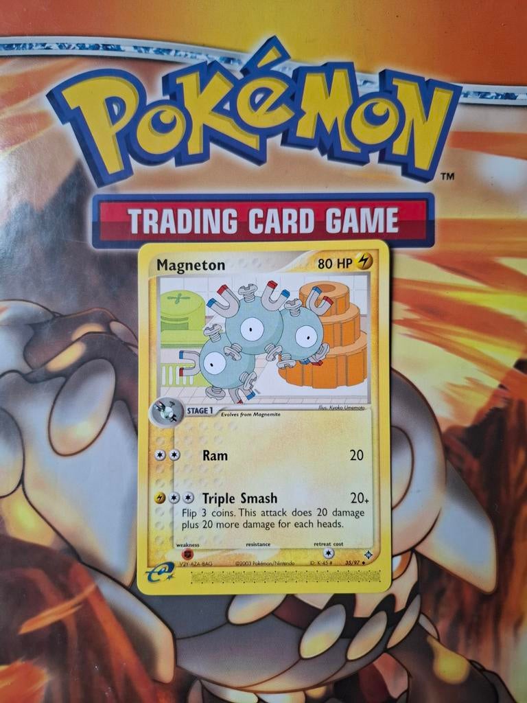 Magneton 35/97 Ex Dragon set pokemon kaart nm, Ophalen of Verzenden, Zo goed als nieuw, Losse kaart