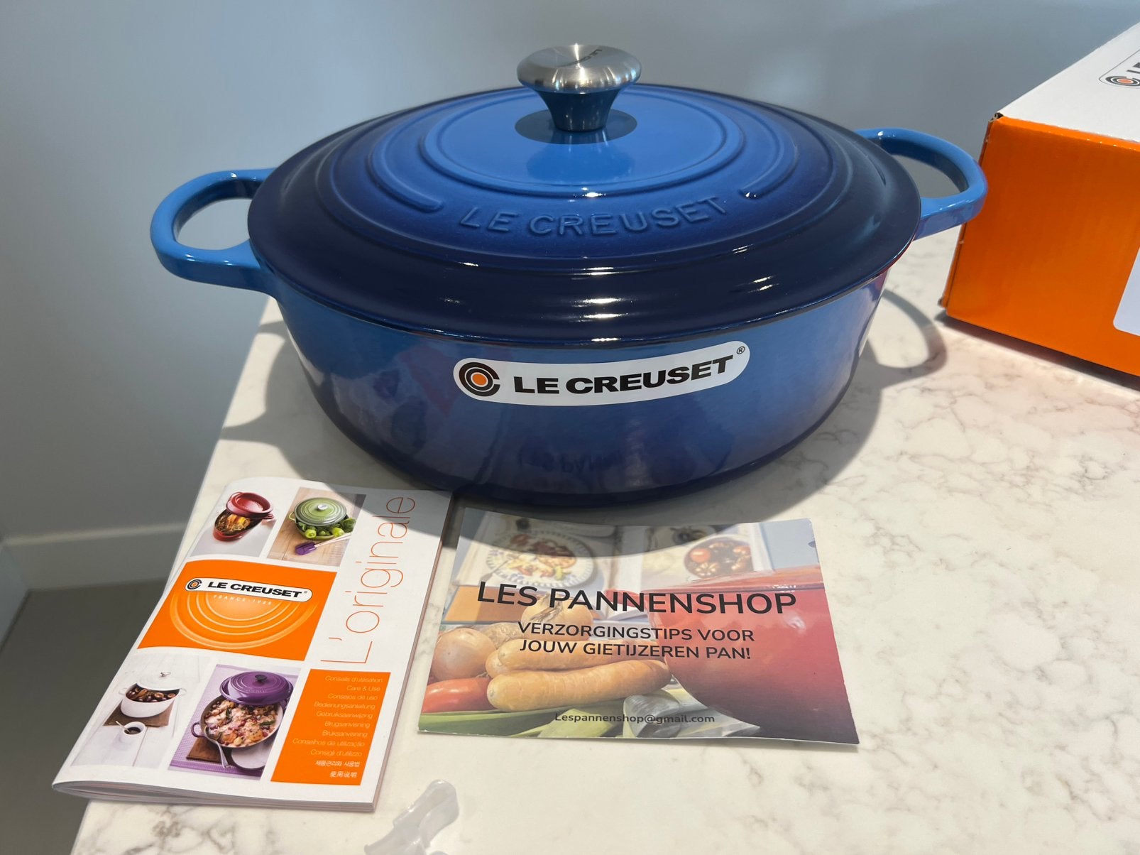 Nieuwe Le Creuset Risotto- of sauteerpan 30 cm, Geschikt voor inductie, Nieuw, Le Creuset, Ophalen of Verzenden
