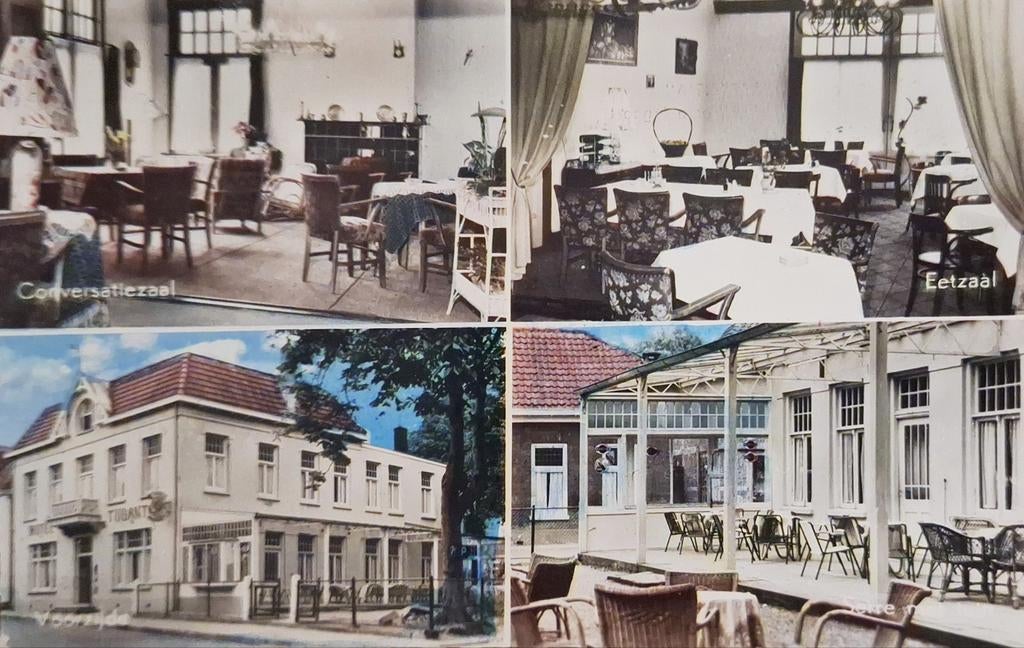 Fotokaart Ootmarsum - Hotel Cafe Restaurant "Tubantia", Ophalen of Verzenden, 1960 tot 1980, Gelopen, Overijssel