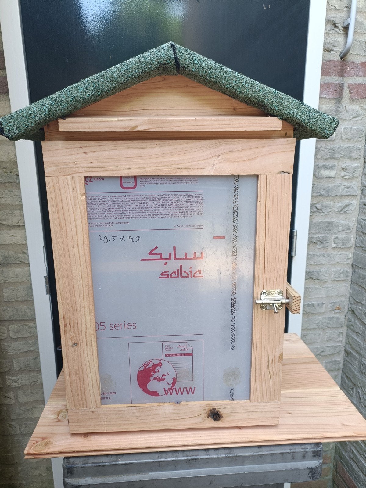 Minibieb Buiten Straat Boekenkast Mini Bieb Ruil Buurtkast, Ophalen, Minder dan 50 cm, Met deur(en), Overige materialen