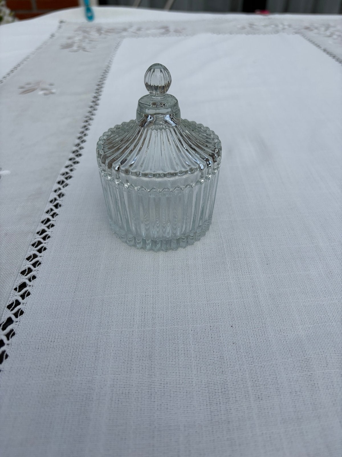 Glazen Bonbonnière met Deksel - Elegant en Tijdloos, Ophalen of Verzenden