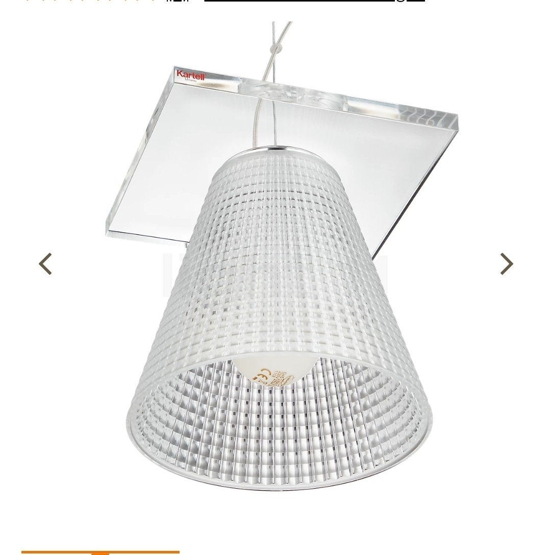 Kartell Light Air hanglamp - Sculped Kristal!, Zo goed als nieuw, Modern design, Kunststof, E27 (groot)