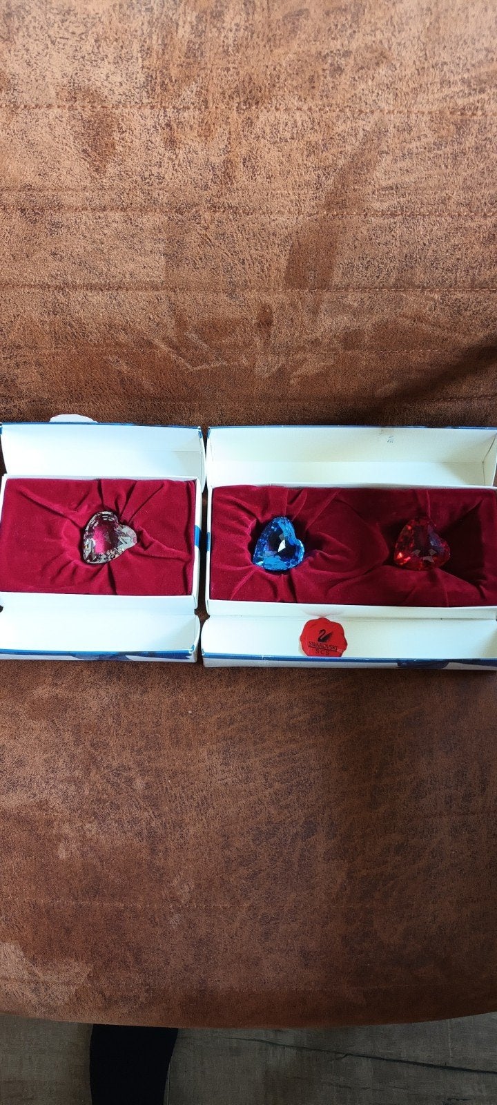 Swarovski Kristallen Harten - Set van 3 in Doos, Verzamelen, Ophalen of Verzenden, Zo goed als nieuw, Huisaccessoire