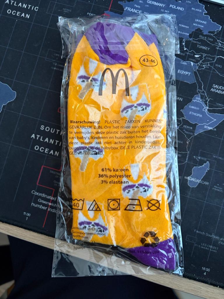 McDonald's Sokken Maat 43-46 - Nieuw in verpakking, Sokken en Kniesokken, Geel, Nieuw, Overige maten