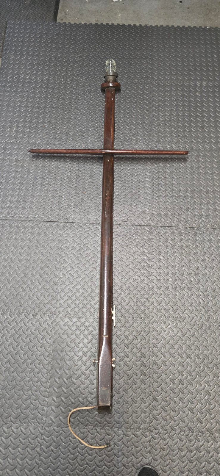 Houten Mast met Zaling en Toplicht - 1.55m, Ophalen, Gebruikt, Minder dan 3 meter, Overige typen