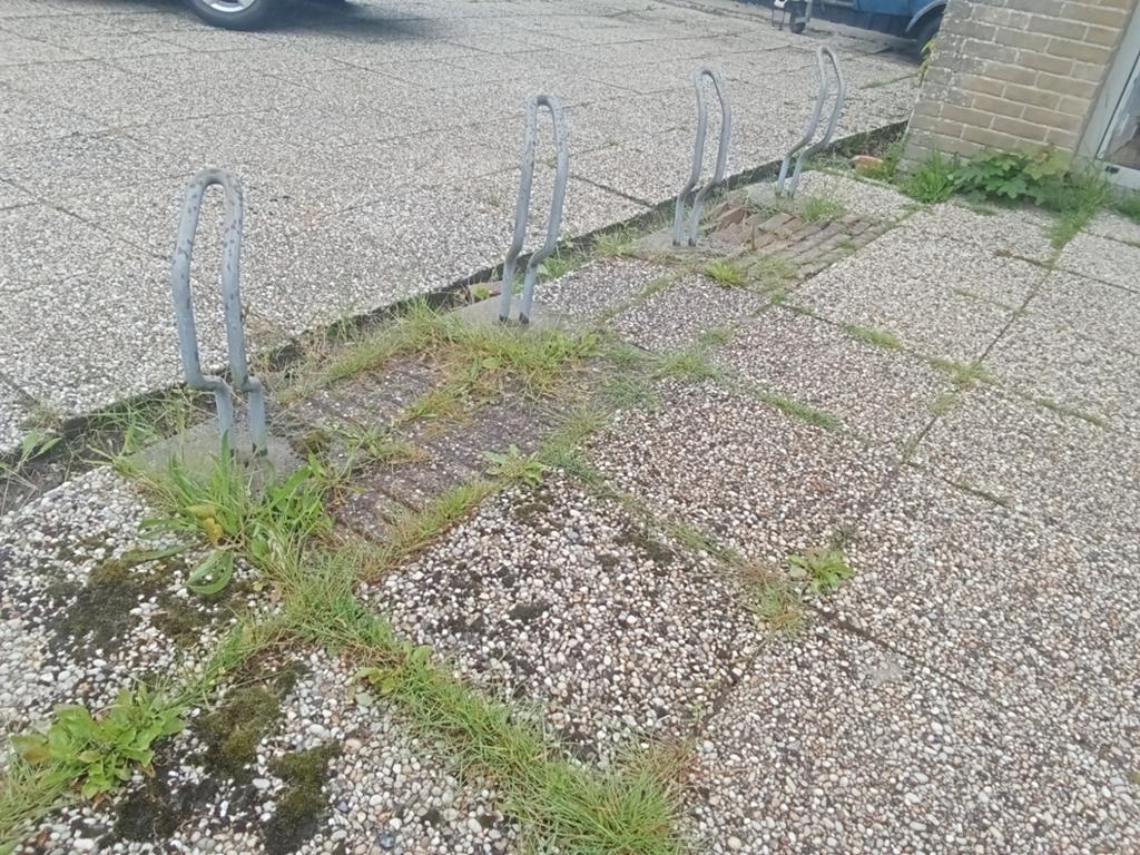 Fietsen rekken met betonpoer, Ophalen