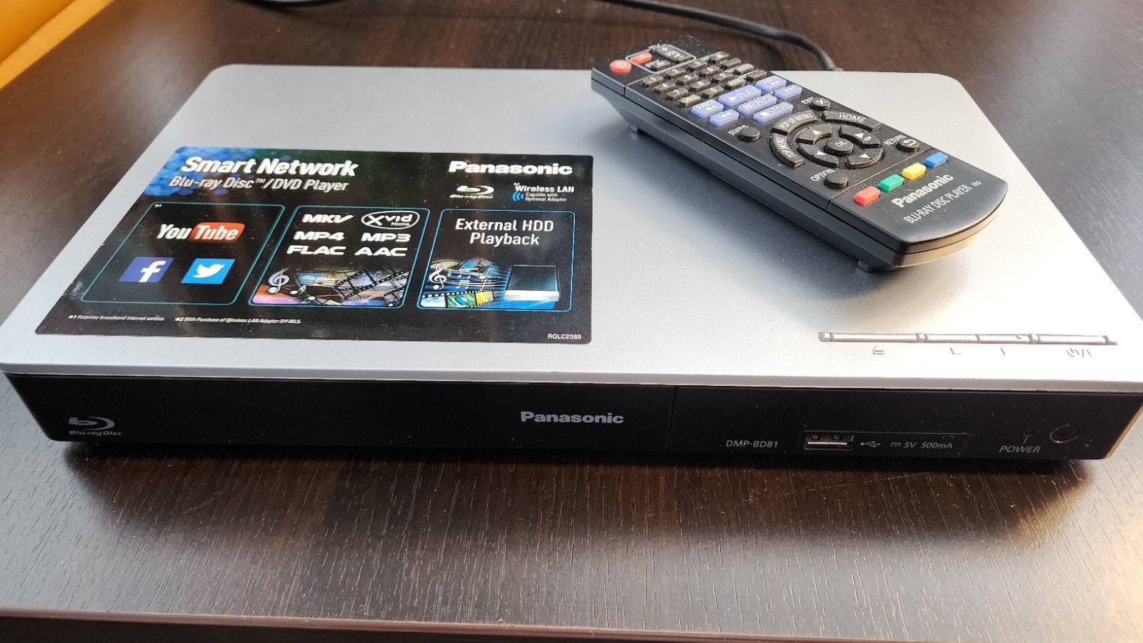 Panasonic DMP-BD81 Blu-ray/DVD speler met Wi-Fi, Audio, Tv en Foto, Blu-ray-spelers, Ophalen, Gebruikt, Panasonic, Wi-Fi