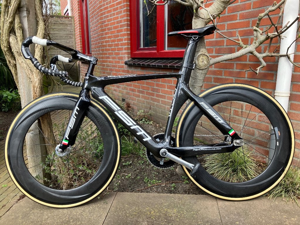 Baanfiets, Fietsen en Brommers, Carbon, Zo goed als nieuw, 53 tot 57 cm, Ophalen