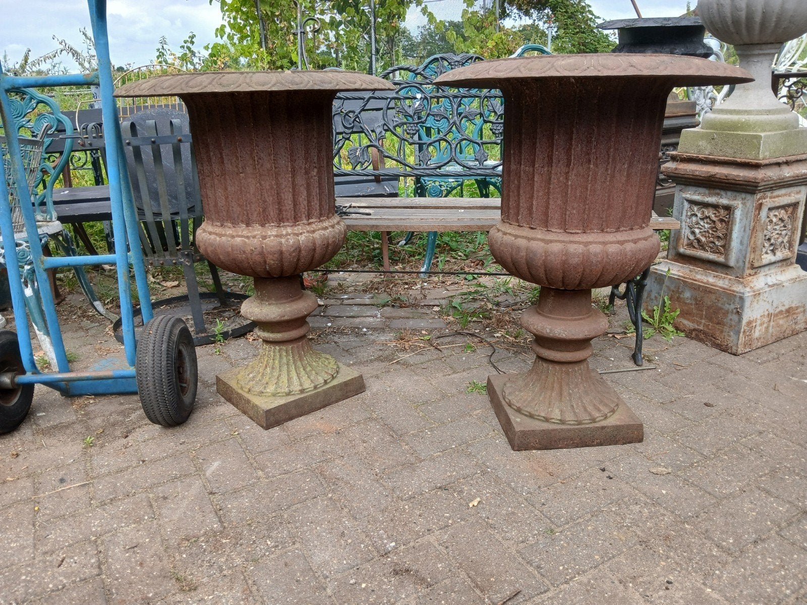 gietijzeren tuinvazen, Tuin en Terras, Tuinvazen, Ophalen