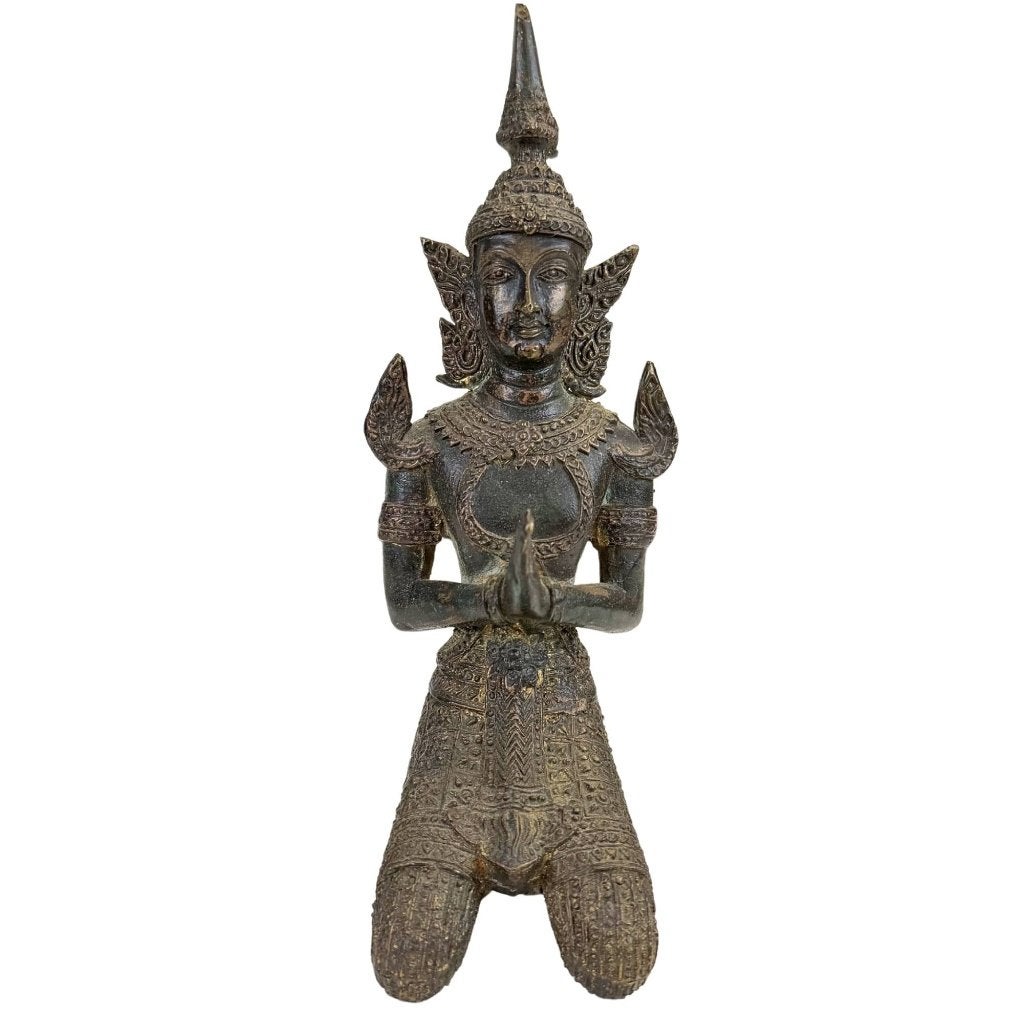 Tempelwachter – Thais brons – 21,7 cm, Overige herkomsten, Ophalen of Verzenden, Beeld, Brons
