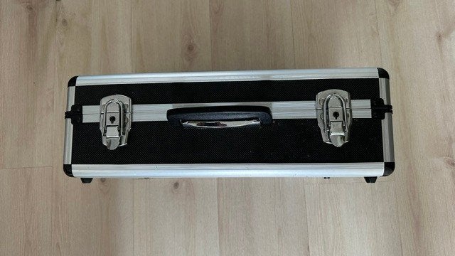 Fotokoffer, Gebruikt, Koffer, Schouderband, Zwart