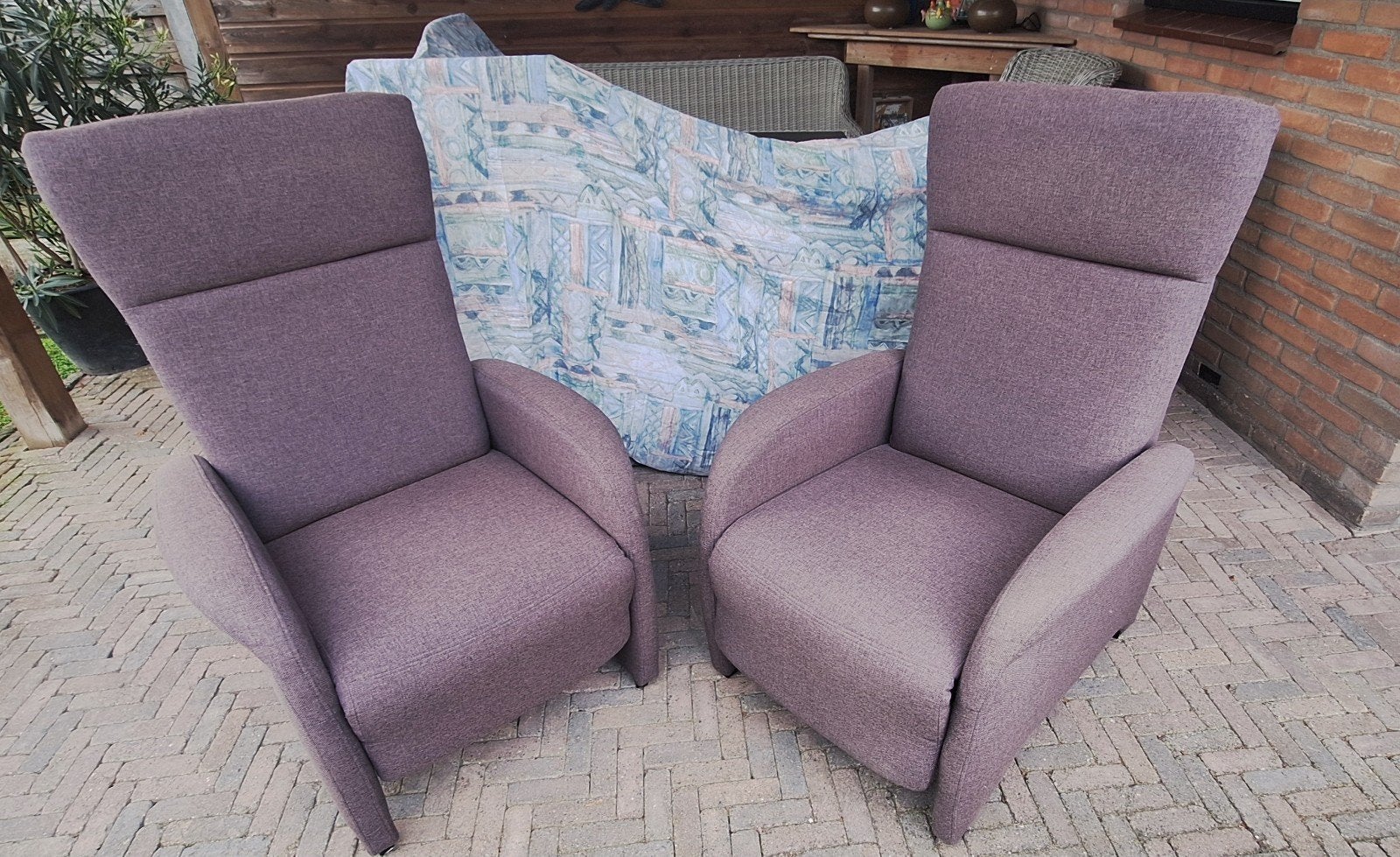 relax fauteuils, Ophalen, Gebruikt, Twee, Stof