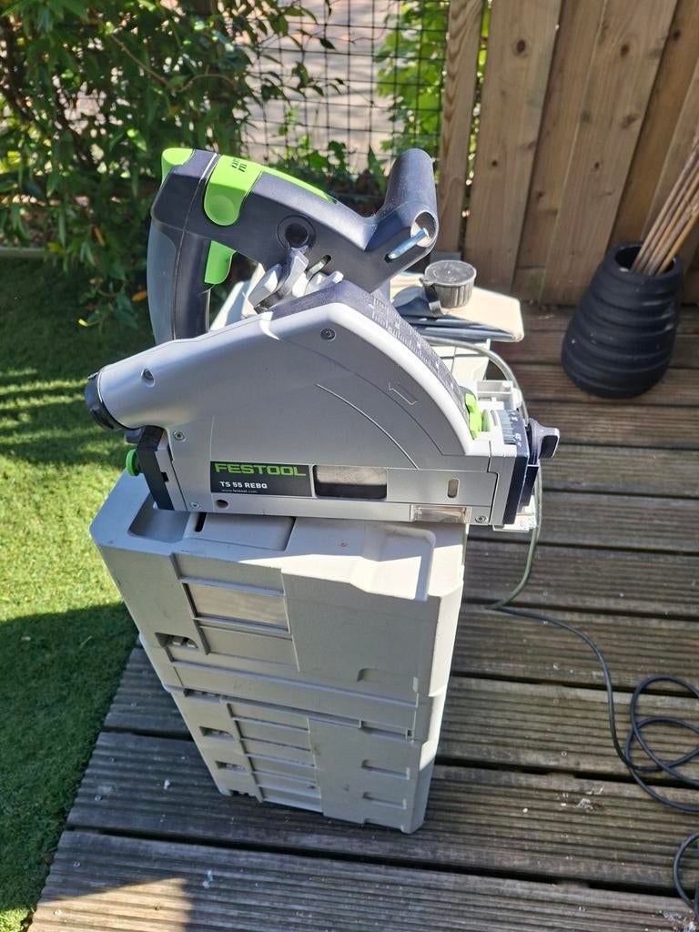 Festool TS 55 REBQ invalzaag met systainer en geleider rail, Doe-het-zelf en Verbouw, Gereedschap | Zaagmachines, Ophalen, Gebruikt