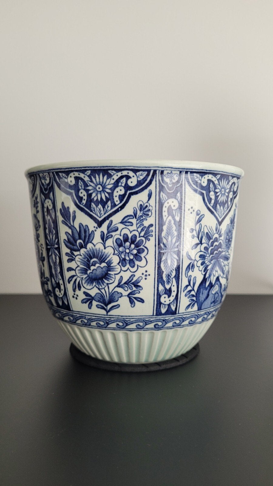 Delfts Blauw bloempot van Petrus Regout & Co. Maastricht, Ophalen of Verzenden
