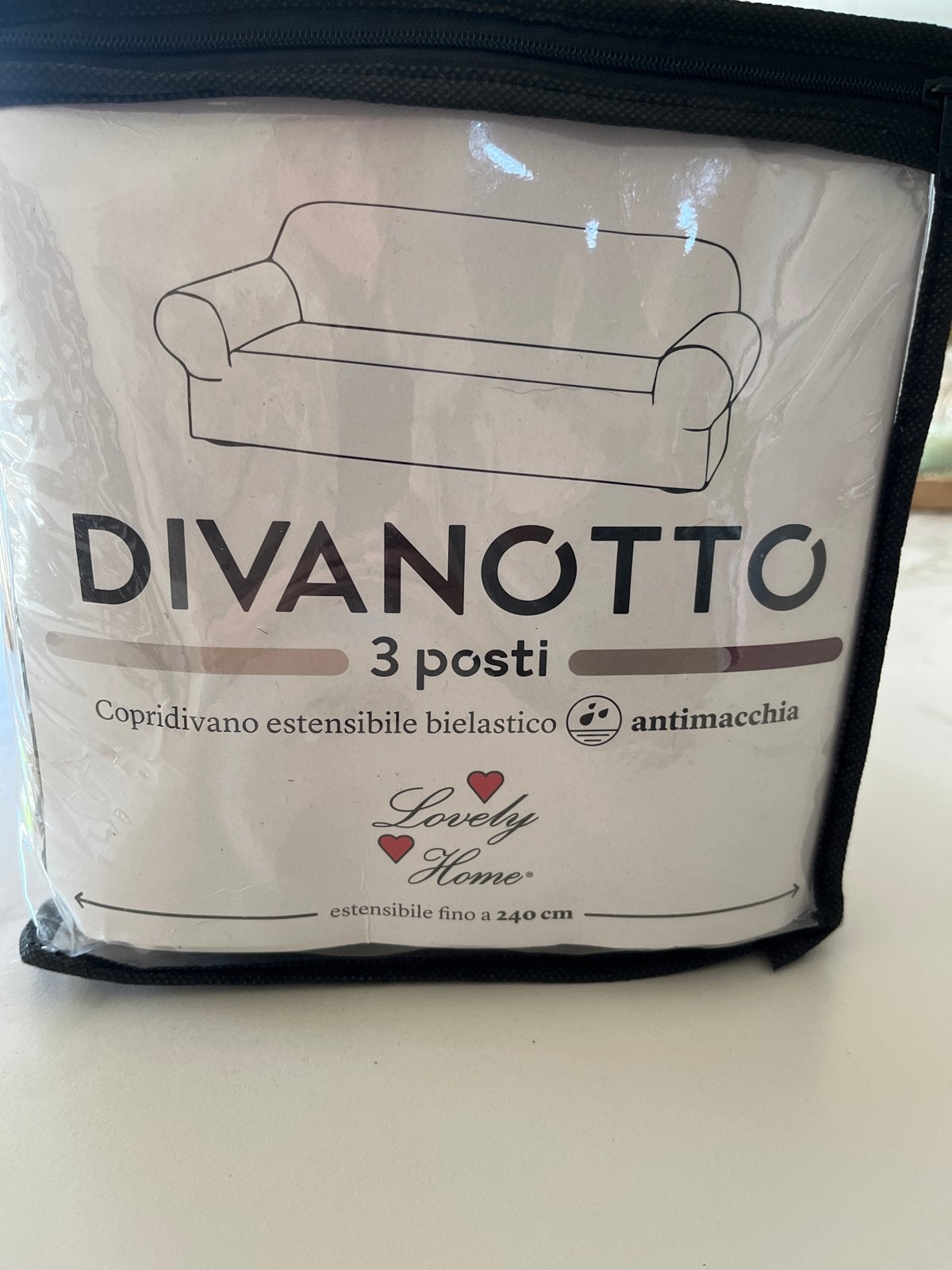 Divanotto 3-zits bankhoes - Bielastisch & Vlekbestendig, Huis en Inrichting, Ophalen of Verzenden, Nieuw, Bruin, 200 cm of meer