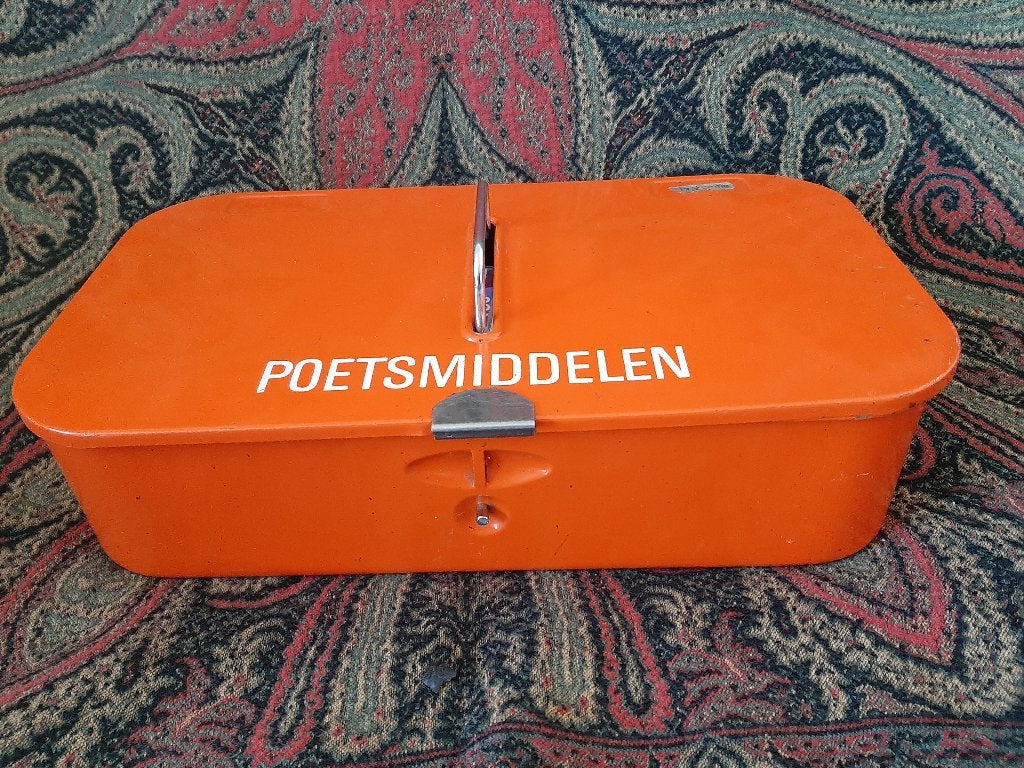 Brabantia Poetsmiddelentrommel, Ophalen of Verzenden, Metaal, Brabantia, Oranje