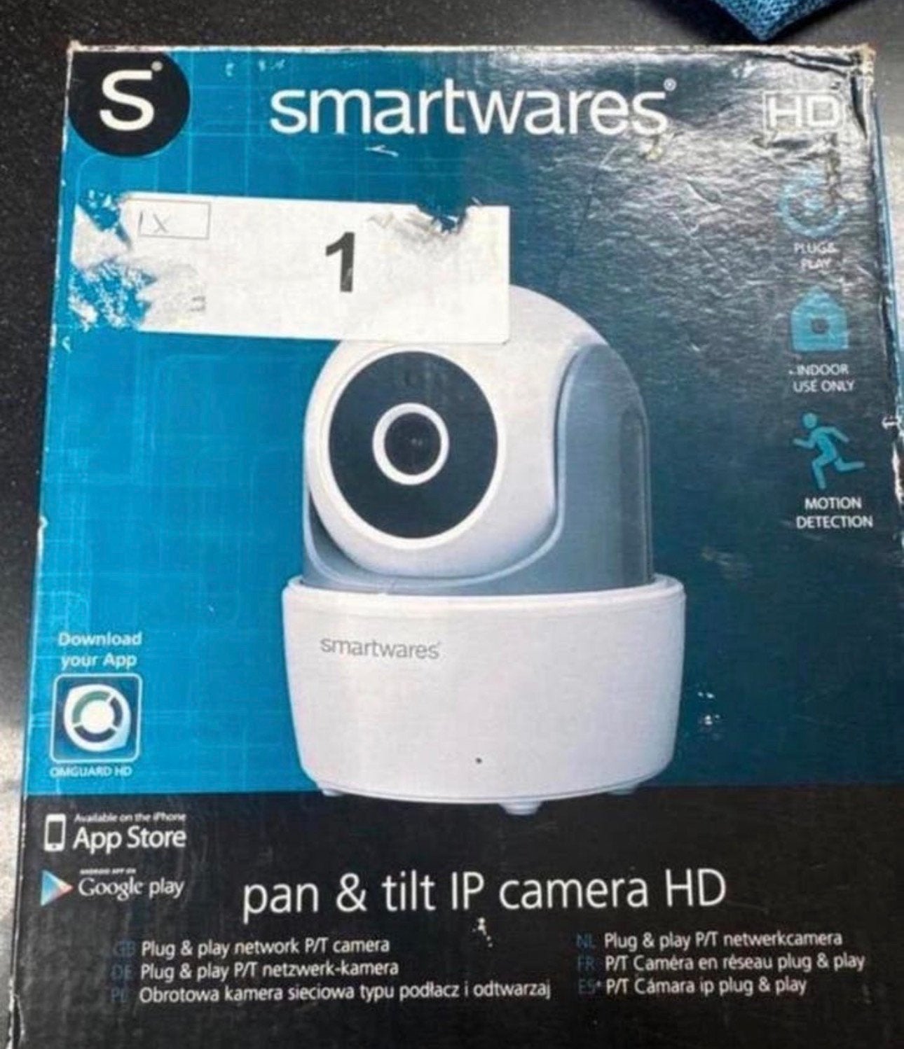 Smartwares pan & tilt IP camera HD nieuw, Ophalen of Verzenden, Nieuw, Binnencamera