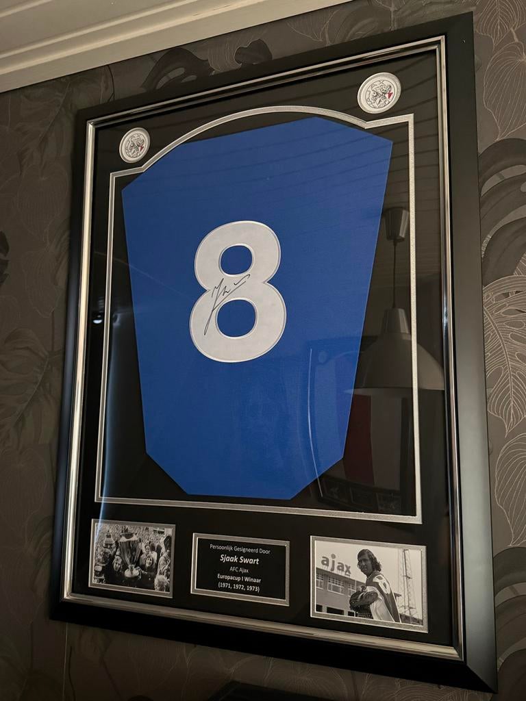 Gesigneerd shirt Sjaak Swart - Ajax #8, Ophalen of Verzenden, Nieuw, Ajax, Shirt